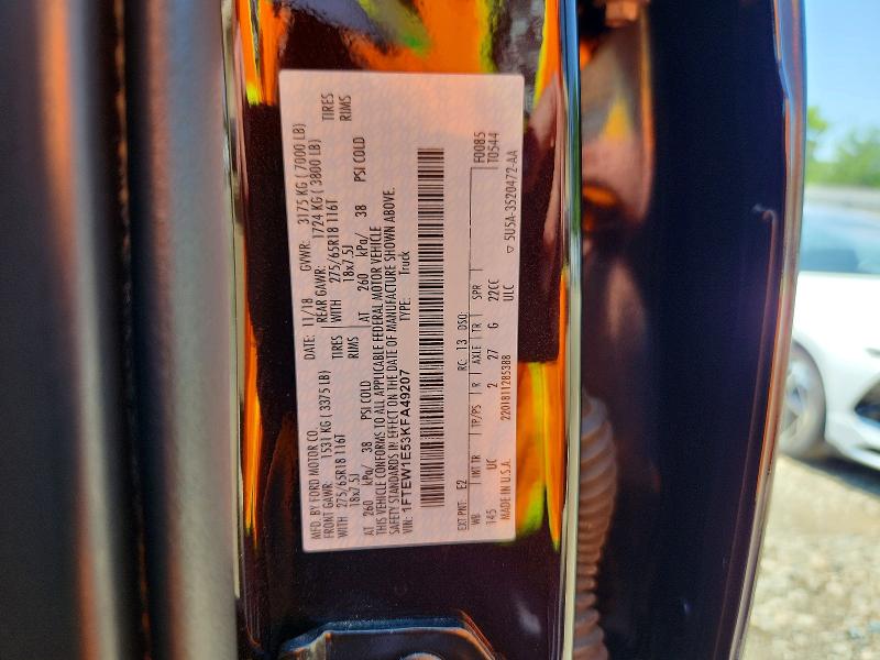 Продажа на аукционе авто 2019 Ford F150, vin: 1FTEW1E53KFA49207, номер лота: 61554716
