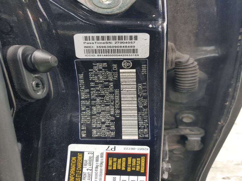 2017 Toyota Camry მანქანა იყიდება აუქციონზე, vin: 4T1BF1FK2HU682885, აუქციონის ნომერი: 62417666