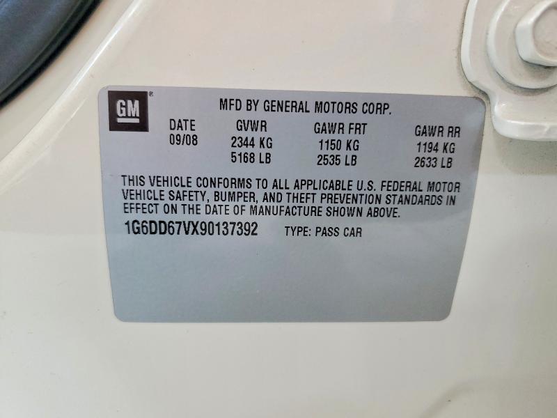 59694326 :رقم المزاد ، 1G6DD67VX90137392 vin ، 2009 Cadillac Sts مزاد بيع