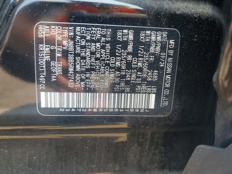 Продажа на аукционе авто 2024 Nissan Rogue, vin: JN8BT3BB5RW427432, номер лота: 60761016