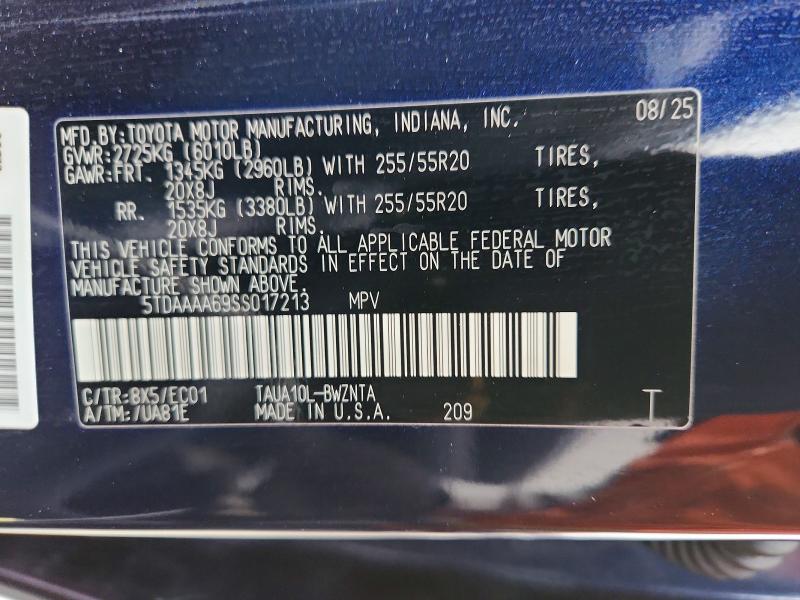 60658416 :رقم المزاد ، 5TDAAAA69SS017213 vin ، 2025 Lexus Tx 350 مزاد بيع