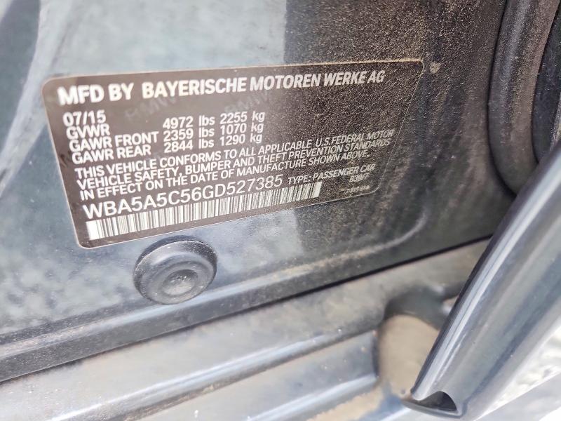 62146556 :رقم المزاد ، WBA5A5C56GD527385 vin ، 2016 Bmw 528 مزاد بيع