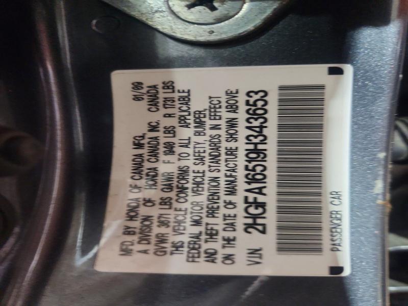 Aukcja sprzedaży 2009 Honda Civic, vin: 2HGFA16519H343653, numer aukcji: 58952716