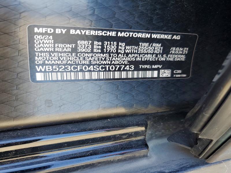 Aukcja sprzedaży 2025 Bmw Ix, vin: WB523CF04SCT07743, numer aukcji: 61015496