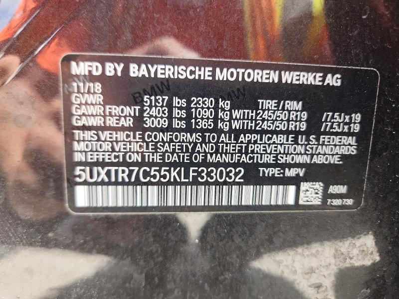Продаж на аукціоні авто 2019 Bmw X3, vin: 5UXTR7C55KLF33032, номер лоту: 61841846