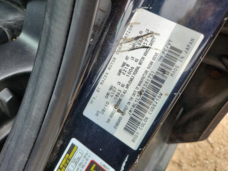 60128226 :رقم المزاد ، JM1BL1L54B1381751 vin ، 2011 Mazda 3 مزاد بيع