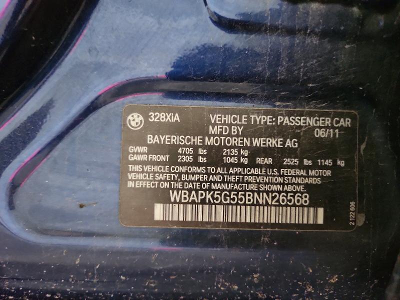 Aukcja sprzedaży 2011 Bmw 328, vin: WBAPK5G55BNN26568, numer aukcji: 59876566