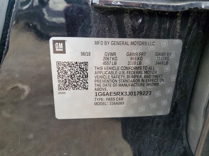 61314996 :رقم المزاد ، 1G6AE5RX3J0179223 vin ، 2018 Cadillac Ats مزاد بيع