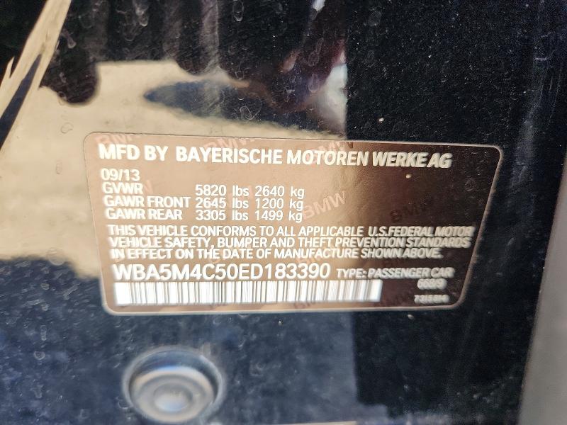 Aukcja sprzedaży 2014 Bmw 535, vin: WBA5M4C50ED183390, numer aukcji: 62831896