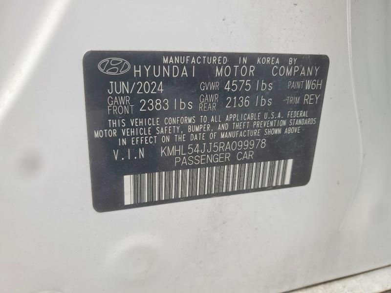 Продаж на аукціоні авто 2024 Hyundai Sonata Hybrid, vin: KMHL54JJ5RA099978, номер лоту: 61580446