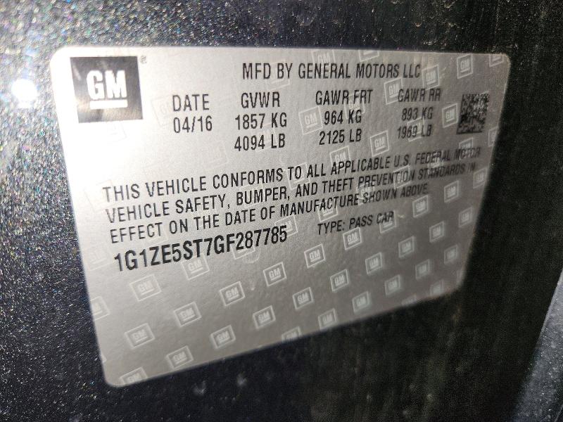 Продаж на аукціоні авто 2016 Chevrolet Malibu, vin: 1G1ZE5ST7GF287785, номер лоту: 58951996