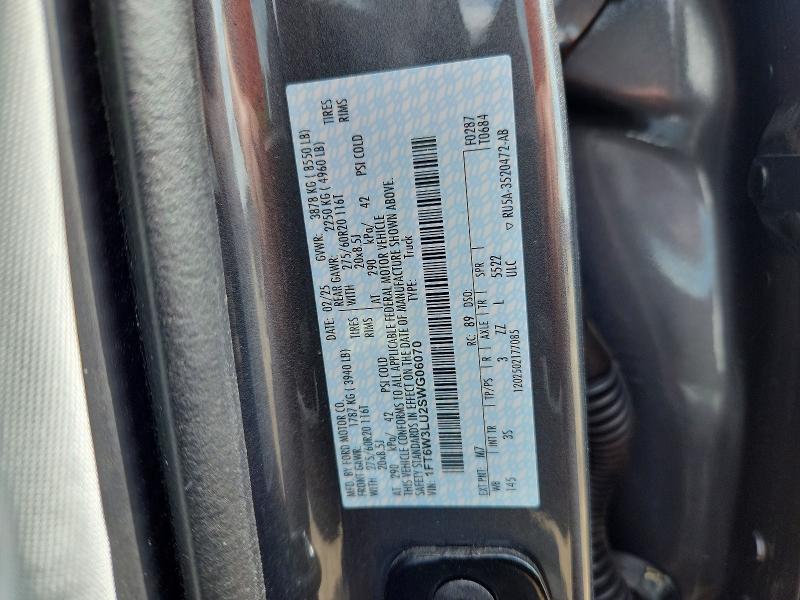Продажа на аукционе авто 2025 Ford F150, vin: 1FT6W3LU2SWG06070, номер лота: 62165936