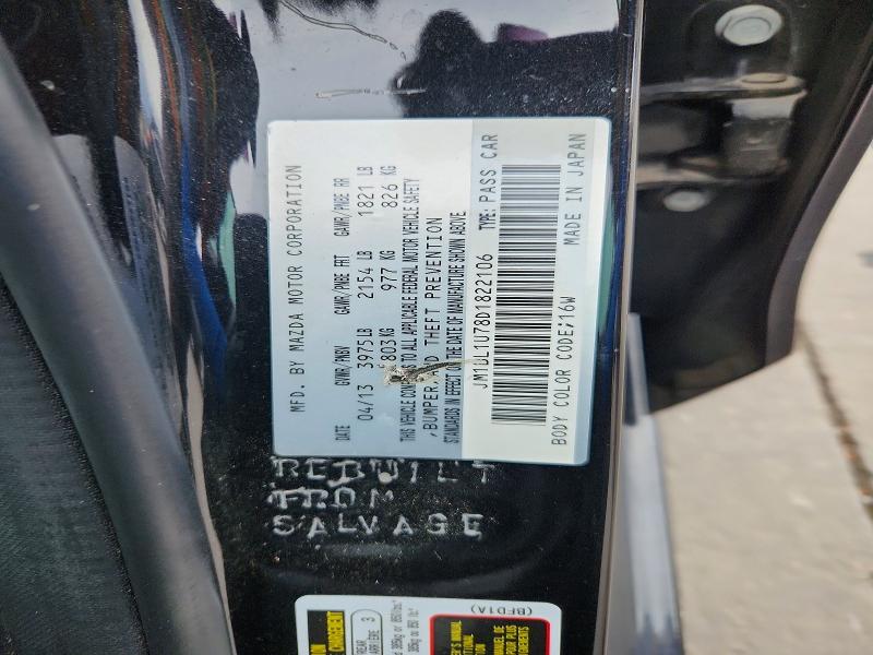 Aukcja sprzedaży 2013 Mazda 3, vin: JM1BL1U78D1822106, numer aukcji: 63181336