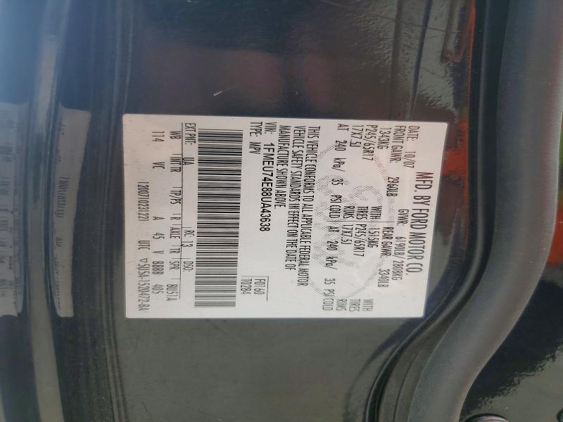 62202076 :رقم المزاد ، 1FMEU74E88UA43638 vin ، 2008 Ford Explorer مزاد بيع