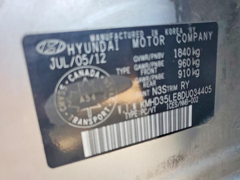 60548436 :رقم المزاد ، KMHD35LE8DU034405 vin ، 2013 Hyundai Elantra Gt مزاد بيع