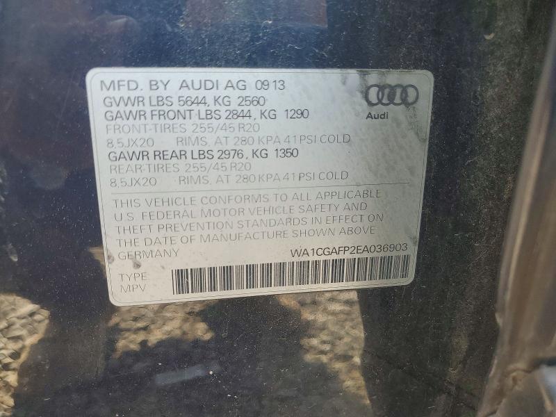 Aukcja sprzedaży 2014 Audi Sq5, vin: WA1CGAFP2EA036903, numer aukcji: 61561956