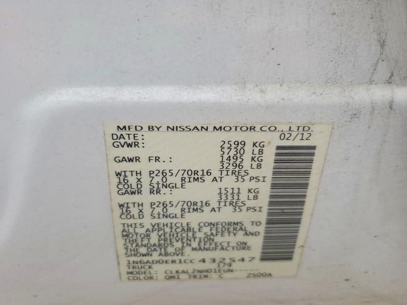 Продаж на аукціоні авто 2012 Nissan Frontier, vin: 1N6AD0ER1CC432547, номер лоту: 60677286