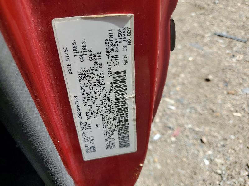 Aukcja sprzedaży 1993 Toyota Pickup, vin: JT4VN13DXP5114001, numer aukcji: 60588116