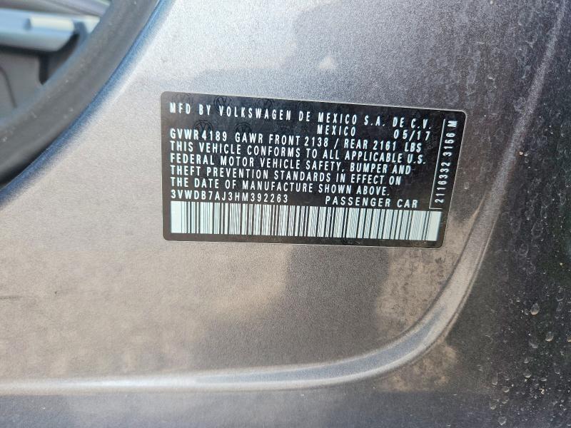Продаж на аукціоні авто 2017 Volkswagen Jetta, vin: 3VWDB7AJ3HM392263, номер лоту: 62498666