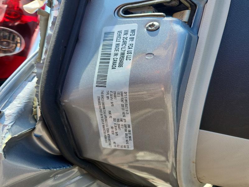 61313746 :رقم المزاد ، 2C4RC1L71MR594686 vin ، 2021 Chrysler Pacifica مزاد بيع
