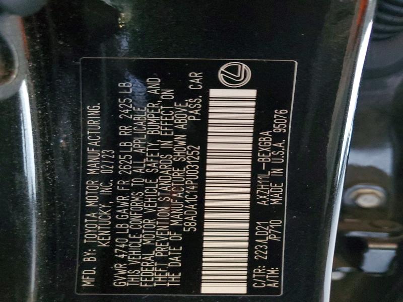 61089206 :رقم المزاد ، 58ADA1C14PU031252 vin ، 2023 Lexus Es 300h مزاد بيع