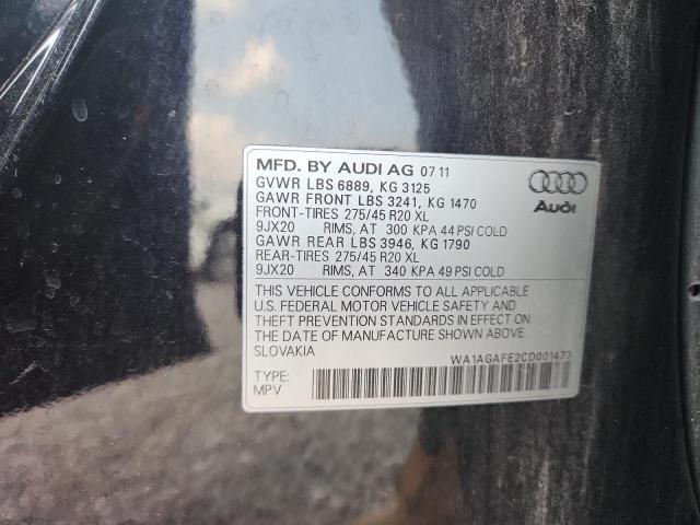 2012 Audi Q7 მანქანა იყიდება აუქციონზე, vin: WA1AGAFE2CD001473, აუქციონის ნომერი: 61526996