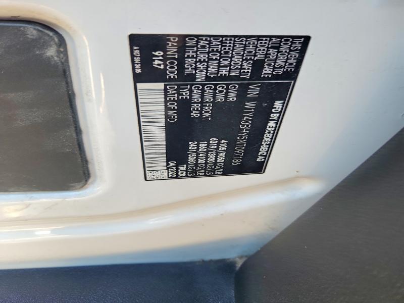 2022 Mercedes-benz Sprinter მანქანა იყიდება აუქციონზე, vin: W1Y40BHY5NT097186, აუქციონის ნომერი: 59637856