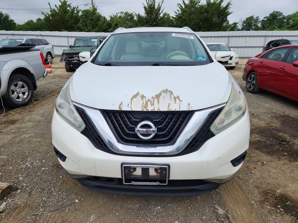 59729156 :رقم المزاد ، 5N1AZ2MH3FN286827 vin ، 2015 Nissan Murano مزاد بيع