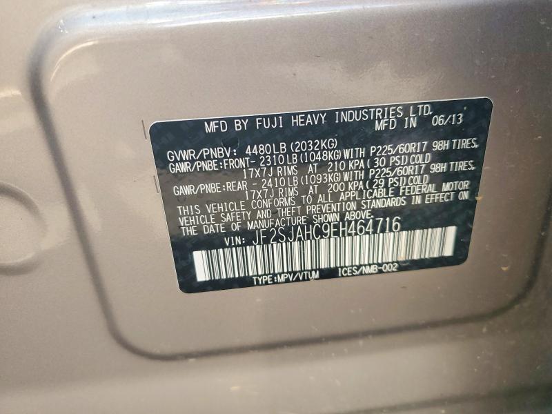 Aukcja sprzedaży 2014 Subaru Forester, vin: JF2SJAHC9EH464716, numer aukcji: 61809506