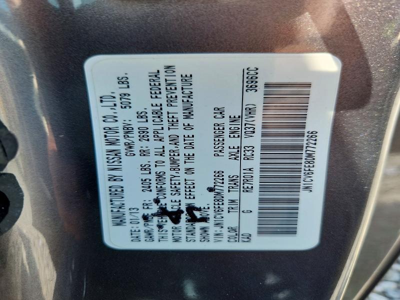 Продажа на аукционе авто 2013 Infiniti G37, vin: JN1CV6FE8DM772266, номер лота: 60360276