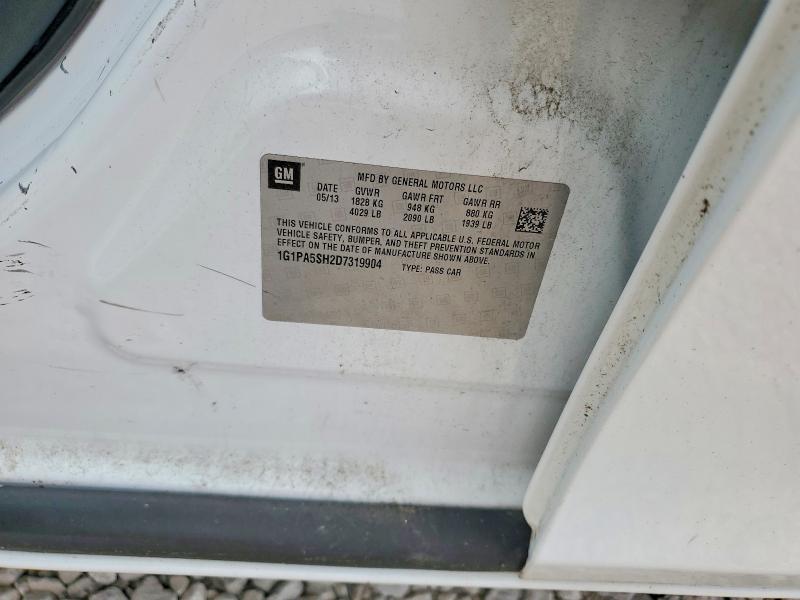 61355886 :رقم المزاد ، 1G1PA5SH2D7319904 vin ، 2013 Chevrolet Cruze مزاد بيع