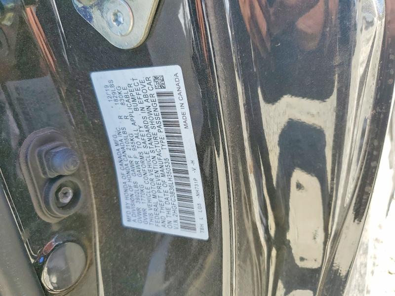 2020 Honda Civic მანქანა იყიდება აუქციონზე, vin: 2HGFC3B36LH350535, აუქციონის ნომერი: 60256146