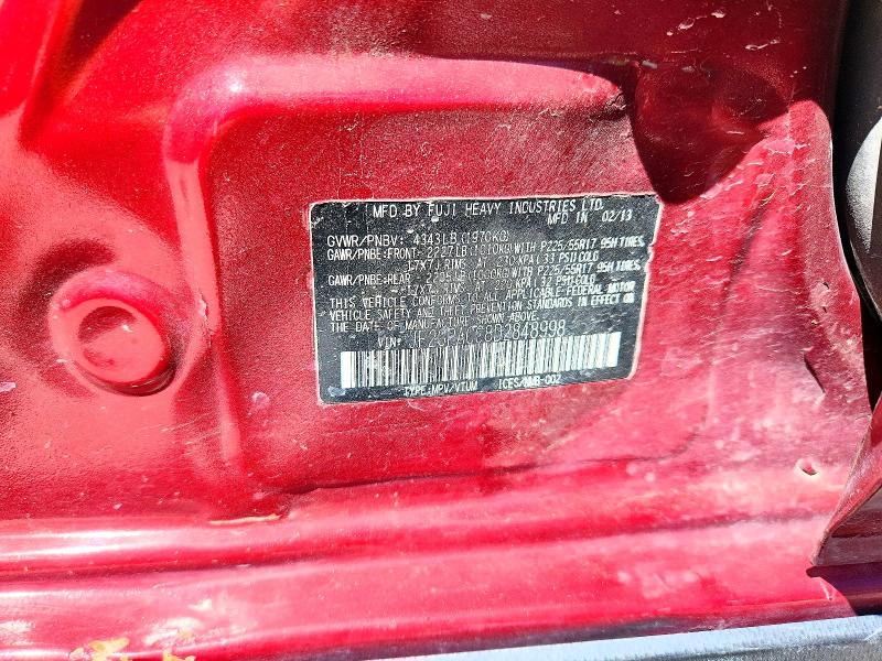 Продаж на аукціоні авто 2013 Subaru Xv Crosstrek, vin: JF2GPACC8D2848998, номер лоту: 59769426