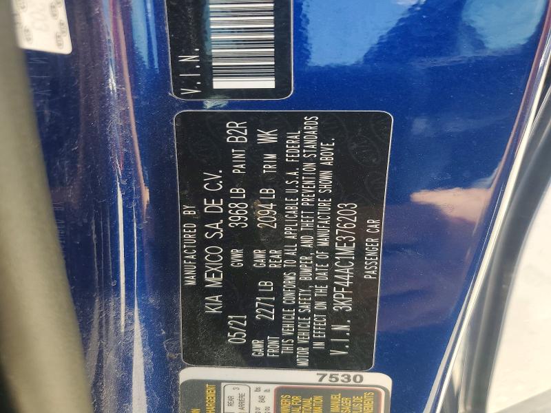 Aukcja sprzedaży 2021 Kia Forte, vin: 3KPF44AC1ME376203, numer aukcji: 59386106