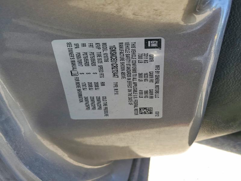 Продажа на аукционе авто 2012 Chevrolet Tahoe, vin: 1GNSKCE01CR272447, номер лота: 62264956