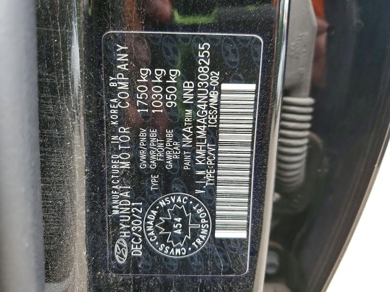 Продаж на аукціоні авто 2022 Hyundai Elantra, vin: KMHLM4AG4NU308255, номер лоту: 60477806