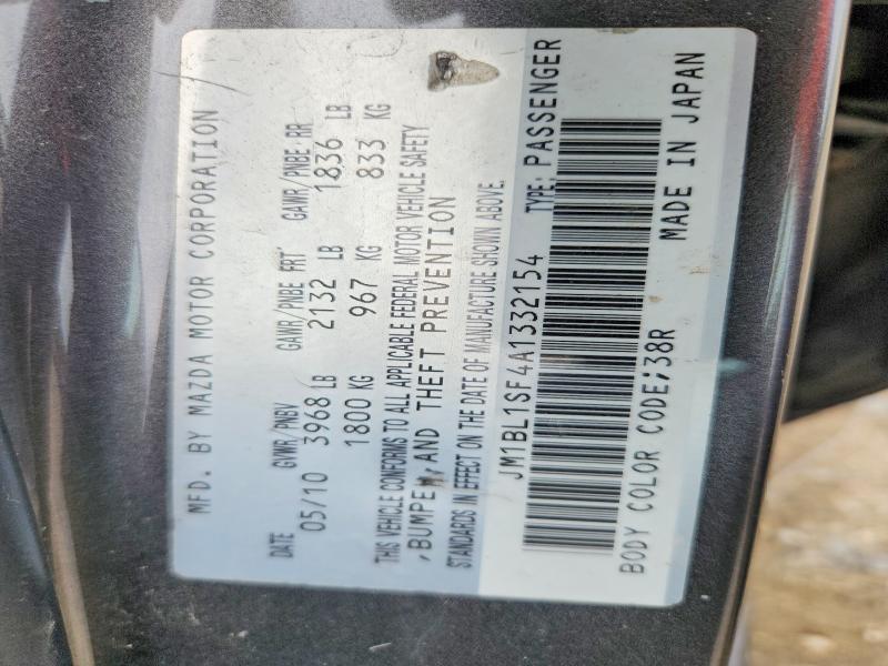 Aukcja sprzedaży 2010 Mazda 3, vin: JM1BL1SF4A1332154, numer aukcji: 61480476