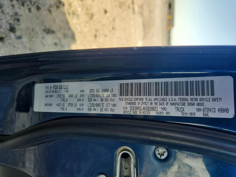 61352206 :رقم المزاد ، 3C63RRGL4KG628821 vin ، 2019 Ram 3500 مزاد بيع