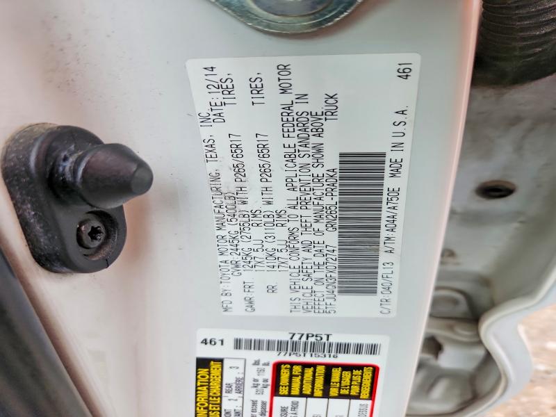 61691346 :رقم المزاد ، 5TFJU4GN3FX072747 vin ، 2015 Toyota Tacoma مزاد بيع