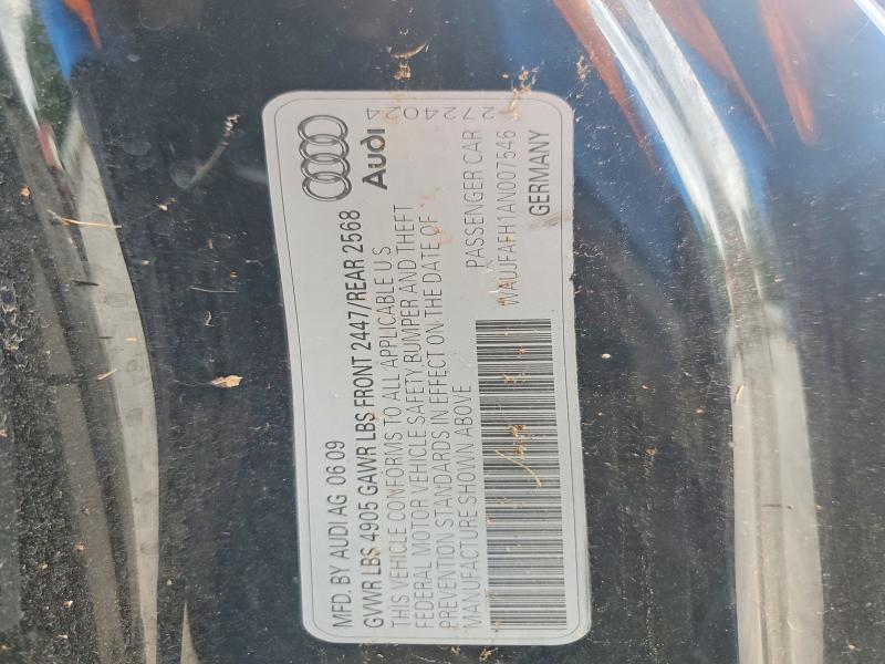 60654606 :رقم المزاد ، WAUJFAFH1AN007546 vin ، 2010 Audi A5 مزاد بيع
