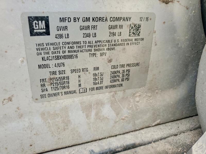Aukcja sprzedaży 2017 Buick Encore, vin: KL4CJ1SBXHB088516, numer aukcji: 63470096