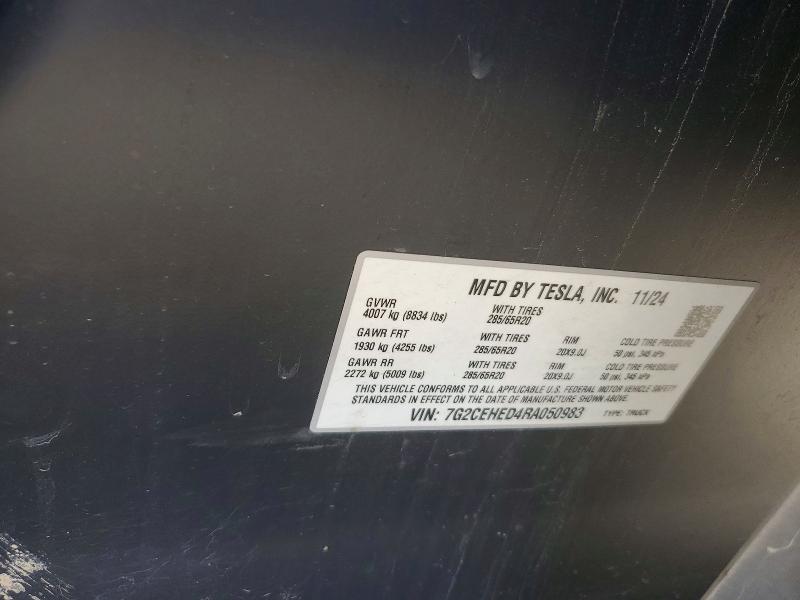 Продажа на аукционе авто 2024 Tesla Cybertruck, vin: 7G2CEHED4RA050983, номер лота: 60072796