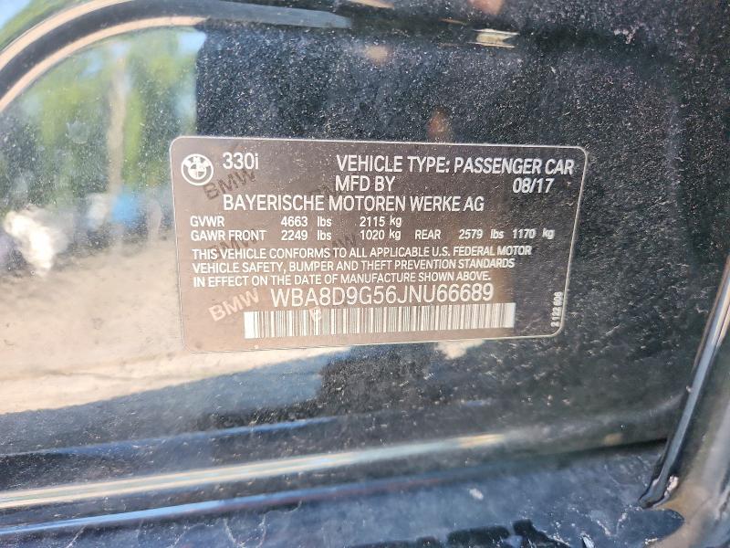 Aukcja sprzedaży 2018 Bmw 330, vin: WBA8D9G56JNU66689, numer aukcji: 59676646