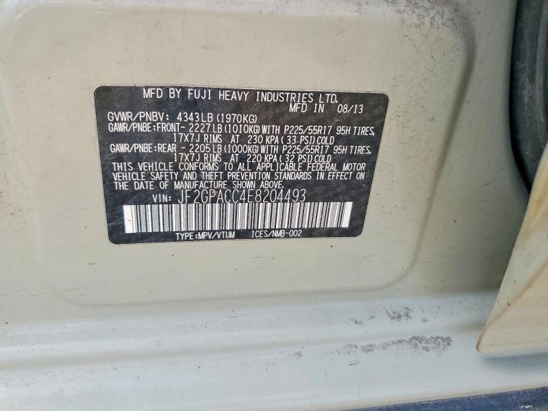 Продаж на аукціоні авто 2014 Subaru Xv Crosstrek, vin: JF2GPACC4E8204493, номер лоту: 59627176