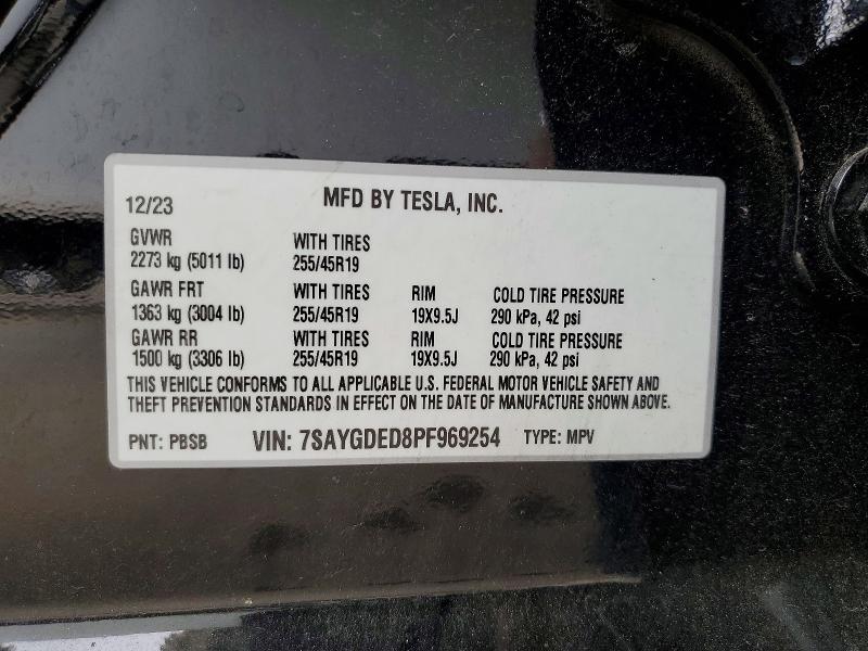 Продаж на аукціоні авто 2023 Tesla Model Y, vin: 7SAYGDED8PF969254, номер лоту: 59904176
