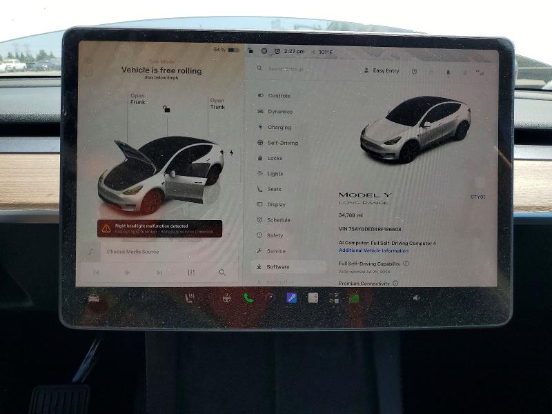 2024 Tesla Model Y მანქანა იყიდება აუქციონზე, vin: 7SAYGDED4RF196608, აუქციონის ნომერი: 60297436