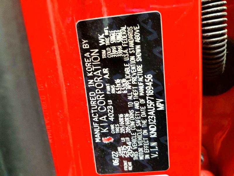 2023 Kia Soul მანქანა იყიდება აუქციონზე, vin: KNDJ23AU5P7189456, აუქციონის ნომერი: 61928046