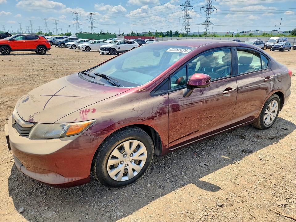 2012 Honda Civic მანქანა იყიდება აუქციონზე, vin: 19XFB2F55CE093340, აუქციონის ნომერი: 60262826