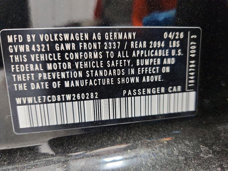 Aukcja sprzedaży 2026 Volkswagen Gti, vin: WVWLE7CD8TW260282, numer aukcji: 62030966