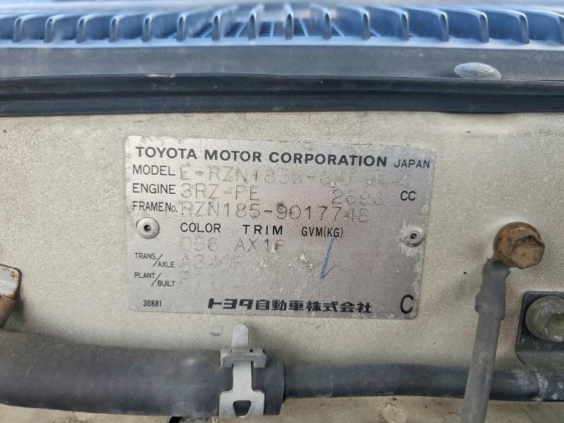 Продажа на аукционе авто 1998 Toyota Hilux S, vin: RZN1859017748, номер лота: 60590706